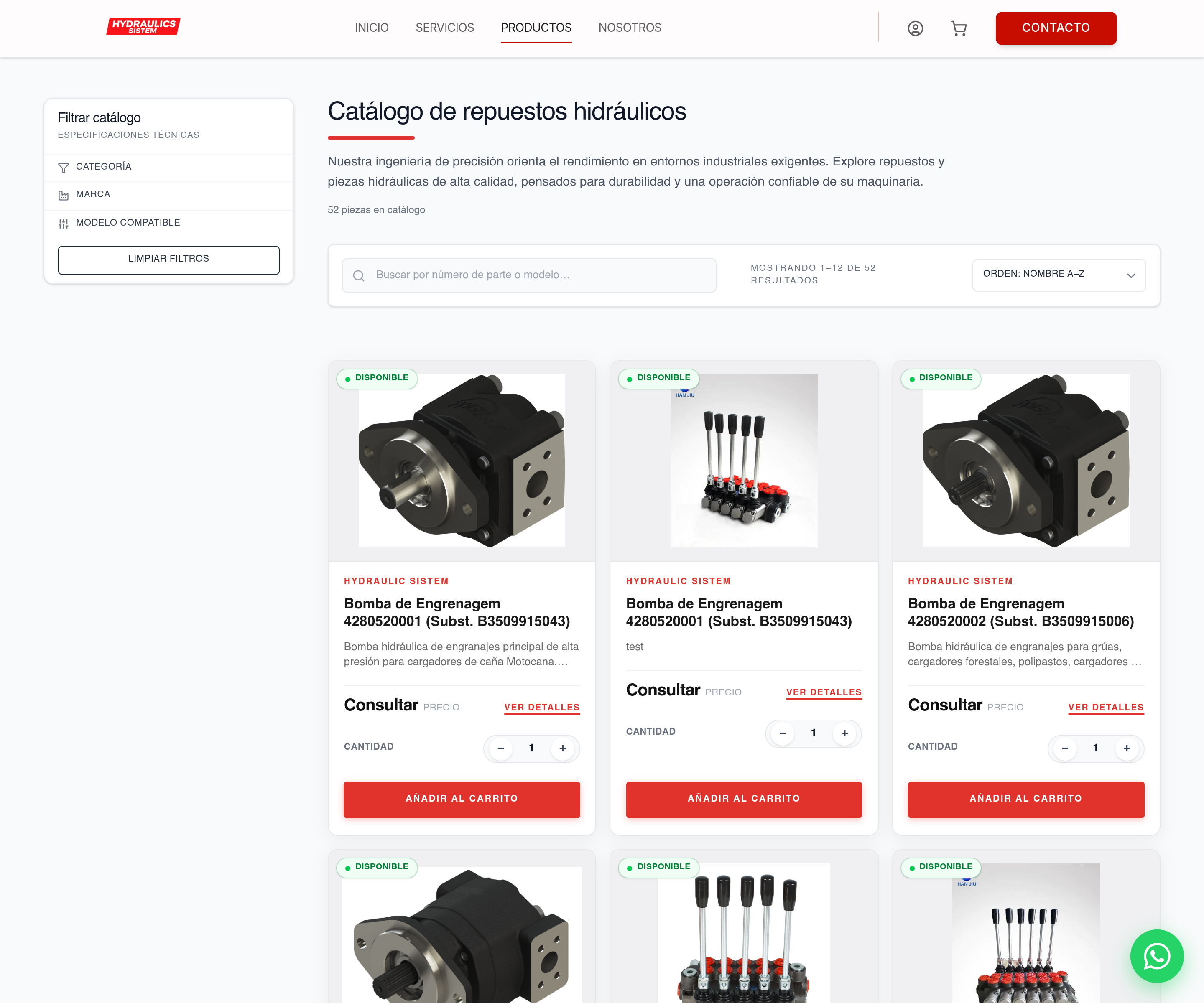 Hydraulic Sistem — captura del proyecto